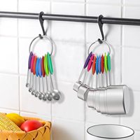Peralatan Dapur Grosir Pabrik Set Gelas dan Sendok Ukur Digital Stainless Steel dengan Gagang Silikon Berwarna