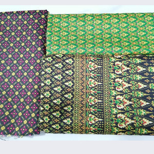 ผ้าโสร่งพิมพ์ลายไทยทำจากไมโครไฟเบอร์ผ้าโพลีเอสเตอร์100% นุ่มสำหรับกระโปรง - Product Image 1