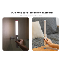 Veilleuse LED Rechargeable Intérieur Mural Détecteur de Mouvement Cabinet Aimant Base 3 Modes pour Salon Design Minimaliste