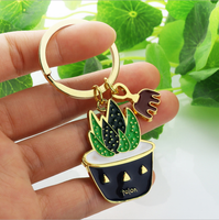 2021 créatif bricolage en pot pendentif porte-clés coloré époxy plante porte-clés Cactus Succulent porte-clés plante