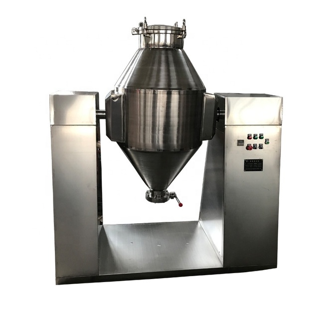 Hot Sale Commercial Herbs Spice Rotating Drum Powder Mixer Blender Dry Cassava Flour Mixer Machine Double Cone Mixer Machine