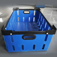 Meilleur prix d'usine en plastique entrepôt stockage Rack caisses baignoires durable ondulé Poly cueillette bacs PP emballage diviseur boîte