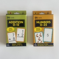 Vente en gros de cartes flash en papier pour enfants dans une boîte Outils éducatifs pour parents Poke for Kids Learning Numbers and Addition