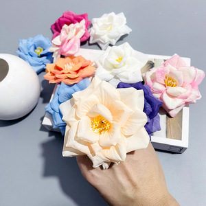 Flores Artificiales de Rosa de 9 cm de Diámetro, Accesorios para Bodas, Decoraciones para el Hogar - Product Image 2