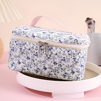 Tas Penyimpanan Makeup Kapas Berwarna-warni Kapasitas Besar Gaya Instagram, Organizer Perjalanan Portabel Bergaya Tinggi untuk Kamar Mandi