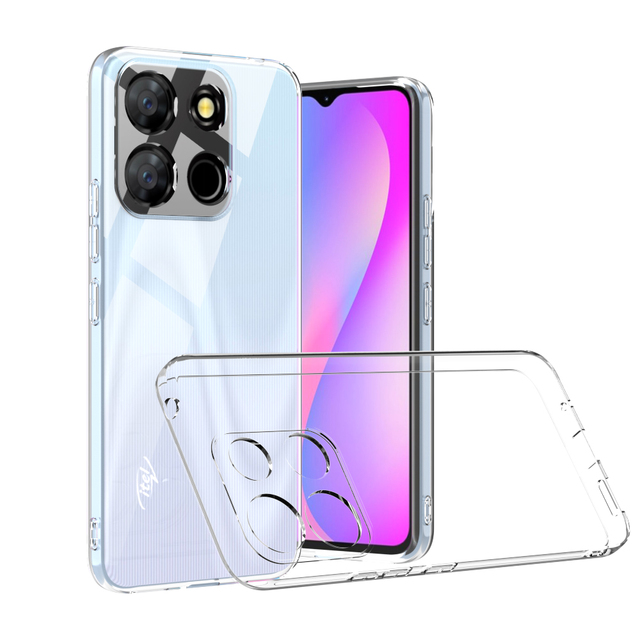 TPU Protective High Quality Mobile Phone Cover Transparent Crystal Clear Soft Silicone 2.0MM for Itel A60 A26 A27 A49 A58 OEM