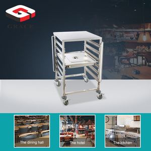 Chariot de service alimentaire en <span class=keywords><strong>acier</strong></span> inoxydable pour hôtel <span class=keywords><strong>Prix</strong></span> compétitifs Hôtel Restaurant GN Pan Tray Rack Troll - Product Image 6