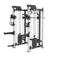 Nueva Máquina Smith Multifuncional para Uso Comercial con Power Rack, Lat Pulldown, Low Row y Cable Smith para Entrenamiento de Fuerza y Culturismo