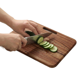 Simple walnut wood three-piece cutting board <b>set</b>, household steak cutting board, kitchen cutting board, rectangular household - Product Image 5