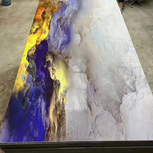 Modern <strong>3D</strong> <strong>Printing</strong> PVC Marble Sheet with UV Coating Waterproof Fireproof for Hotel Interior Decoration <strong>Background</strong> Wall Panel - Product Image 5