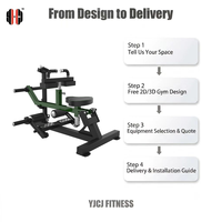Équipement de musculation professionnel pour les jambes : Supports d'épaules, rouleaux tibiaux, mouvements des mollets, bras indépendants pour centre de formation