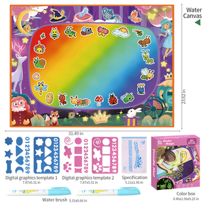 Tappetino per Pittura ad Acqua Riciclabile 80*60 cm, Giocattolo Creativo per Disegno ad Acqua, Simpatico Tappetino per Disegnare Insetti per Bambini - Product Image 1