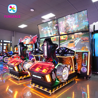 Máquina de Juegos Arcade Operada con Monedas Funspace, Simulador de Carreras de Autos, Cabina de Simulación de Carreras