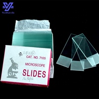 Frosted Adhesive Microscope Slides Laboratory Glassware 25mm PC OEM Customizable-Microscope Glass Slide 7101 7102