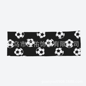 Bandeau de sport personnalisé imprimé football/soccer pour femmes et hommes - Bandeau anti-transpiration pour la course et le yoga - Product Image 5