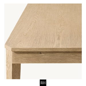 Table à manger extensible RHMAKER RH Furniture Factory, style américain, en bois massif, ensemble de meubles de salle à manger sur mesure pour villa - Product Image 2