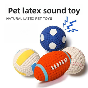 Popolare Online colpire cane masticare palla giocattolo in lattice di calcio a forma di calcio americano con suoni di morso per animali domestici - Product Image 2
