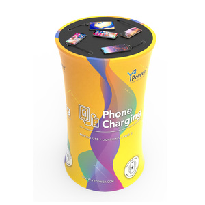 Tavolo di ricarica pieghevole in tessuto personalizzato Y2Power REX, stazione di ricarica wireless portatile adatta per fiere ed eventi - Product Image 4
