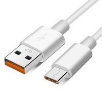 Câble USB Type C 6A, câble de charge rapide, USB-C 5A, charge super rapide, câble de données pour téléphone portable pour Huawei