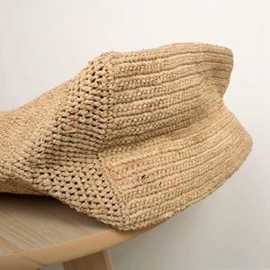 Bolso de Playa de Ganchillo Hecho a Mano Estilo Ins para Mujer, Bolso de Hombro Cuadrado Sencillo de Paja, Bolso de Rafia Tejido - Product Image 2