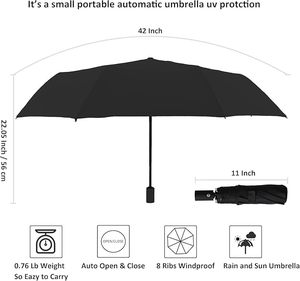 Promotional Folding <b>Umbrella</b> Personal Logo Sunshade Custom logo Compact Portable Rain Automatic <b>Windproof</b> <b>Umbrella</b> with logo - Product Image 5
