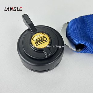 Harnais de sécurité pour siège de voiture universel à 5 points, noir et orange, pièces de ceinture de sécurité de 2/3 pouces, simulateur de course avec ceinture de siège - Product Image 5