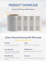 Étiquette adhésive RFID UHF longue portée, puce U CODE 8, protocole EPCglobal Gen 2 pour le suivi des palettes en entrepôt, l'automatisation logistique