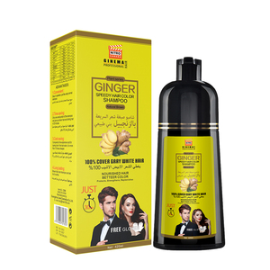 Shampoo colorant capillaire permanent au gingembre personnalisable, à base de plantes, sans ammoniaque, 420 ml, pour usage domestique, longue durée, couvre les <span class=keywords><strong>cheveux</strong></span> gris, cosmétique capillaire - Product Image 6