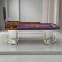 Tables de jeu de casino de luxe en bois, de haute qualité, modernes et personnalisées, pour la roulette et le poker, en métal, de divers types, pour le divertissement.