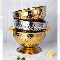 Design unique en acier inoxydable tête de cerf bassin à glace luxe Champagne bière vin rouge refroidisseur seaux à glace bacs à boissons