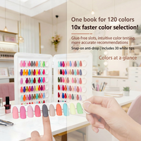 Livre d'échantillons magnétique C9 en plastique 120 couleurs pour ongles en acrylique, présentoir de vernis à ongles en gel