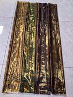 Matériau métallique en gros 100% tissu imprimé en polyester finition douce en mousseline de soie impression 50D tissé avec une feuille complète