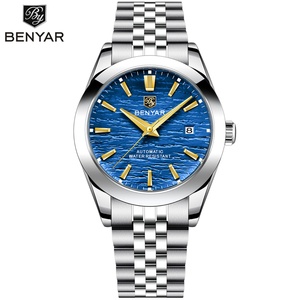 BENYAR 2024 New 40MM Men's <b>Mechanical</b> <b>Watch</b> 50M Waterproof Automatic Diving <b>Watch</b> Luxury Fashion Men's Stainless Steel <b>Watch</b> - Product Image 1