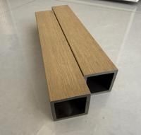 Tube creux en WPC 50*50mm pour la décoration murale extérieure et intérieure des villas, moulure classique pour panneaux muraux