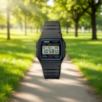 Montre sport numérique rectangulaire en plastique SUNING F-91W, résistante à l'eau 3BAR, alarme, chronographe, 30 mm, classique pour homme