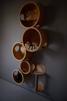 Étagères murales pour chat en bois à motif animalier, éco-responsables, avec plateforme hamac, grand espace pour grimper, toutes saisons