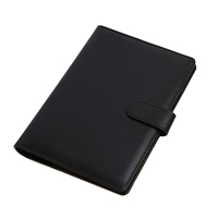 A5 planificateur couverture en cuir PU planificateur agenda carnet de notes classeur d'argent organisateur avec 6 anneaux classeur en cuir rechargeable carnet de notes