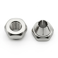Écrou de serrage fendu en acier inoxydable usiné CNC sur mesure, écrou de blocage à collet fendu pour fixation d'outils