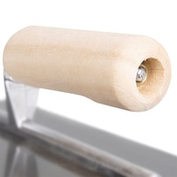 Espátula dentada profesional para enlucido y gruñido, de acero inoxidable con mango de madera