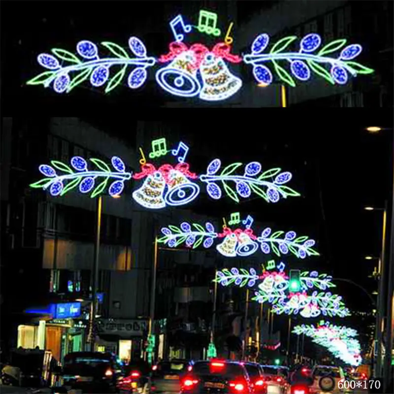 Decoración de calle con motivo navideño, cambio de Color para exteriores, luz Led con motivo 2d, venta al por mayor