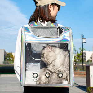 Mochila para mascotas ONESTEP de alta calidad, transpirable, transparente, grande, <span class=keywords><strong>con</strong></span> cierre de cremallera, doble hombro para gatos y <span class=keywords><strong>perros</strong></span> al aire libre - Product Image 2