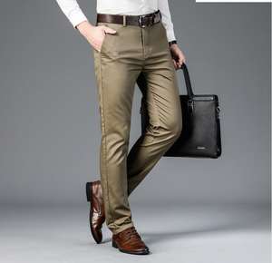 Hot Sell Business High Waist <b>Suit</b> <b>Pants</b> Men's Loose Straight Elastic Breathable Casual <b>Pants</b> - Product Image 5