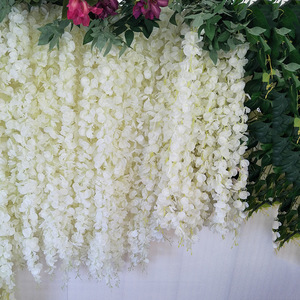 Decoración para Fiestas y Bodas DREA, Flores Artificiales Colgantes de Techo, Flores Blancas, Glicinia Artificial Colgante - Product Image 2