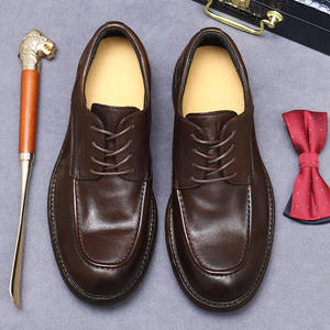 2025 últimos zapatos formales informales de oficina de cuero genuino para hombres con cordones de moda - Product Image 2