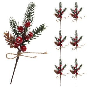 Cross-Border Hot-Selling Christmas Decorations Simulated Green Plants <b>Pine</b> Needles Red Fruit Bouquet <b>Garland</b> Decoration - Product Image 3