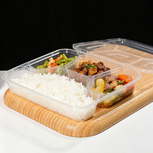 Contenitore per Pranzo da Asporto in PP a 4 Scomparti da 920ml, per Pasti Sani, Fitness, Pasta e Insalata - Product Image 1