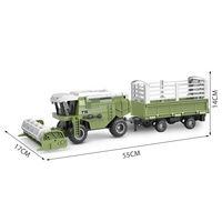 Tracteur-remorque RC 27mhz, 4 canaux, facile à installer, télécommande, tracteur agricole, moissonneuse, jouets inclus, chargeur USB
