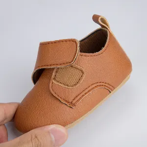 New Fashion Wedding Party Dress Shoes PU Leather Rubber Soft Sole Infant Outdoor Casual Baby Shoes