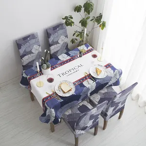 Wholesale dining chair table cover-Hawaii Water Resistant Flower Table Cloth Kitchen Dining Table Rectangular Party Table Covers