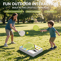 Ensemble de raquettes de tennis de table Concord en plastique blanc et vert, 2 balles, boîte colorée, sport de plein air, enfants, jeu en plein air